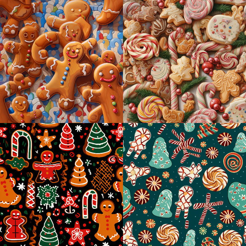 Kokorosa 24PCS 6" Christmas Gingerbread Man Scrapbook & Cardstock Paper