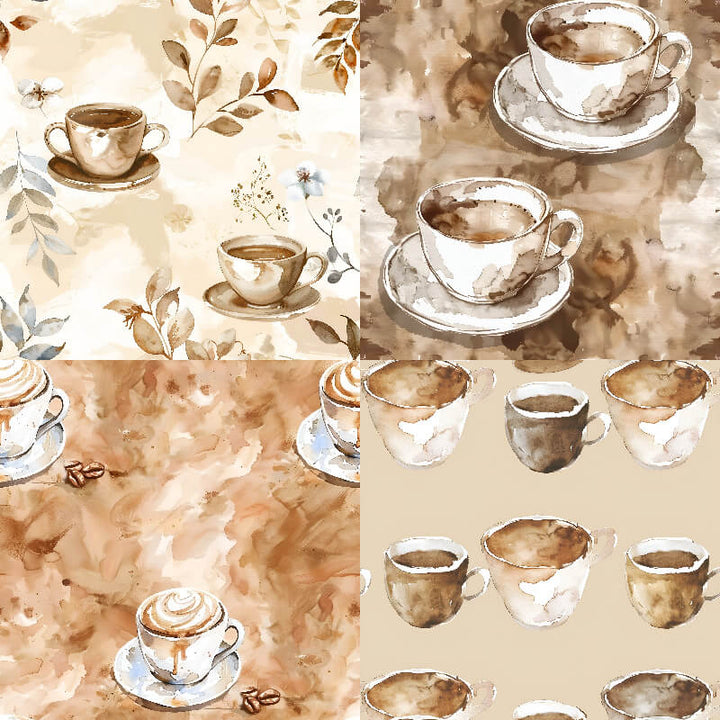 Kokorosa 24PCS 6" Drink Coffee Scrapbook & Cardstock Paper