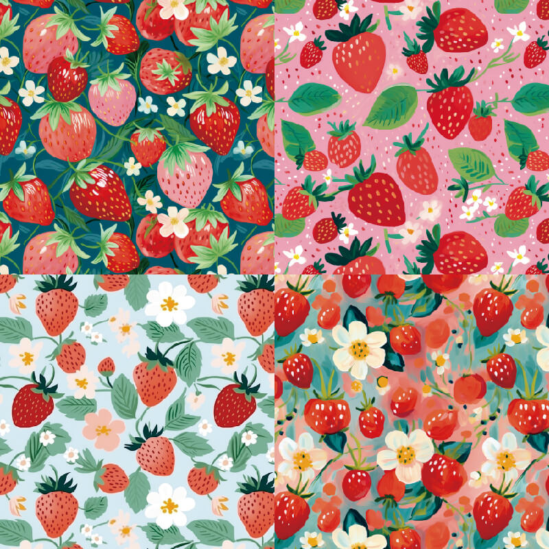 KOKOROSA 24PCS 6" Freshing Berries Scrapbook & Cardstock Paper