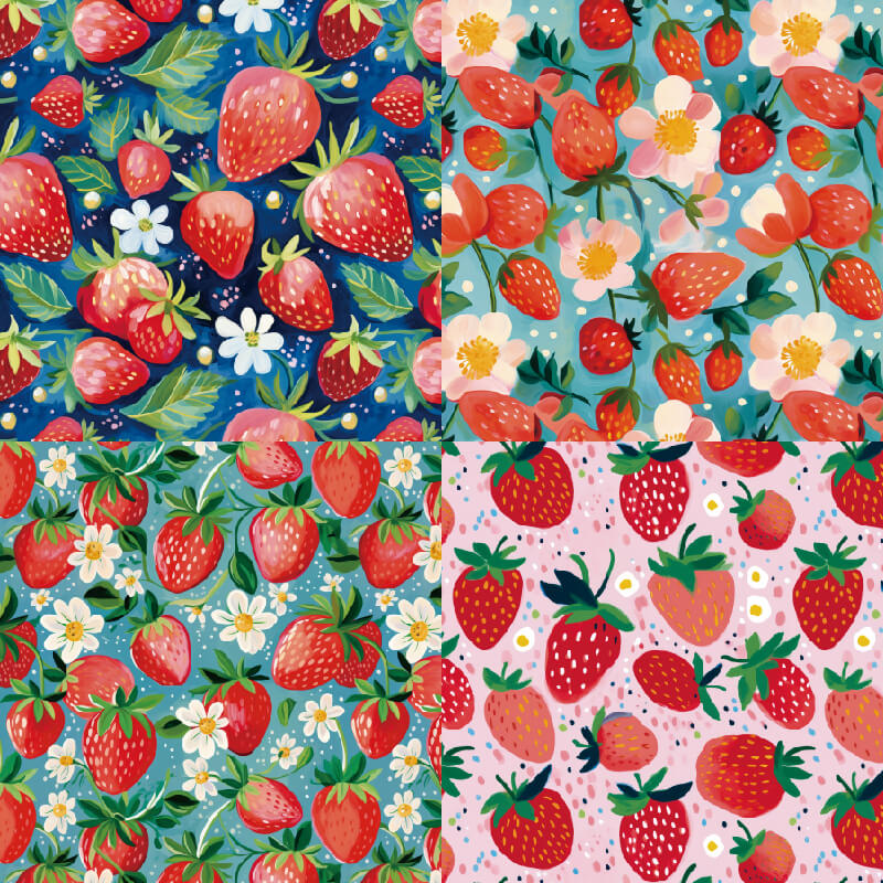 KOKOROSA 24PCS 6" Freshing Berries Scrapbook & Cardstock Paper