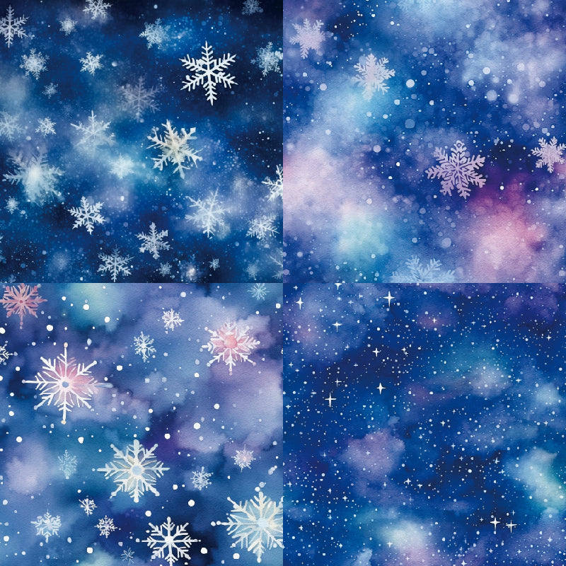 Kokorosa 24PCS 6" Frozen Snowflake Scrapbook & Cardstock Paper