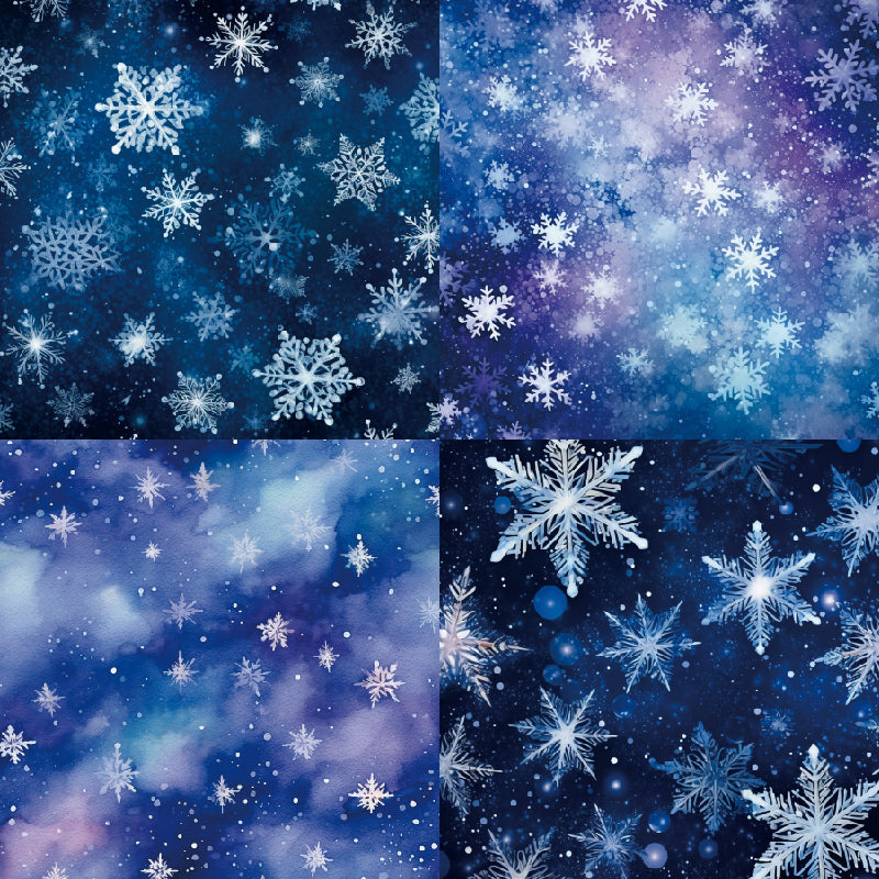 Kokorosa 24PCS 6" Frozen Snowflake Scrapbook & Cardstock Paper