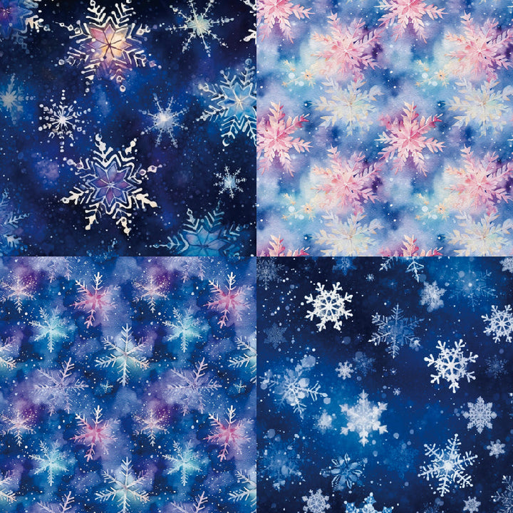 Kokorosa 24PCS 6" Frozen Snowflake Scrapbook & Cardstock Paper