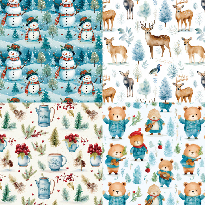 Kokorosa 24PCS 6" Let it Snow Scrapbook & Cardstock Paper