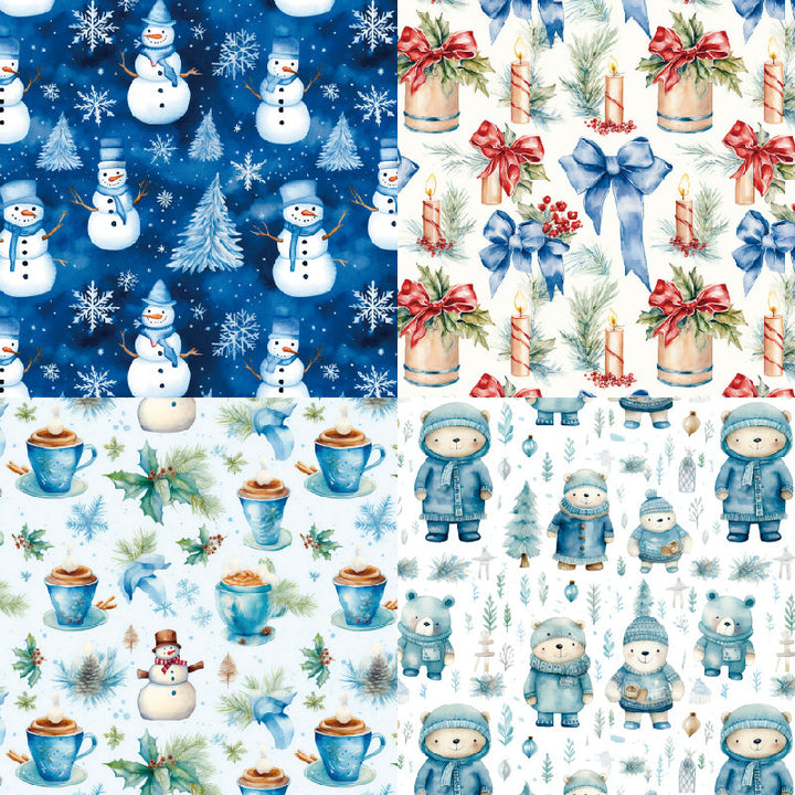 Kokorosa 24PCS 6" Let it Snow Scrapbook & Cardstock Paper