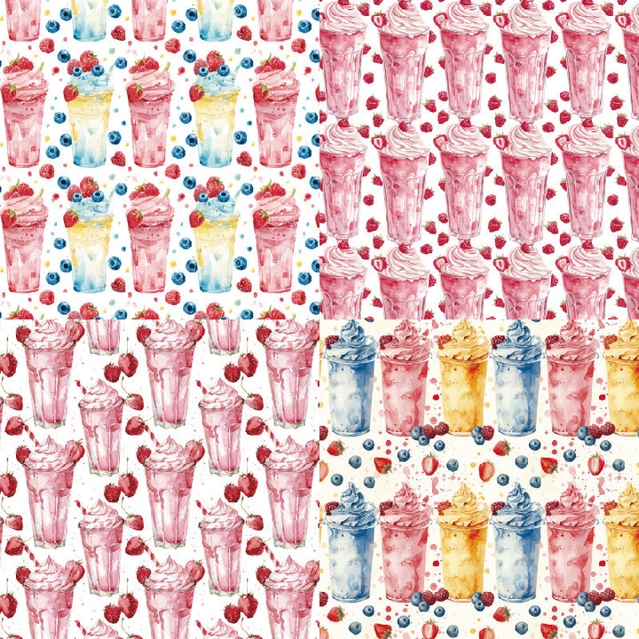 KOKOROSA 24PCS 6" Milkshake Scrapbook & Cardstock Paper