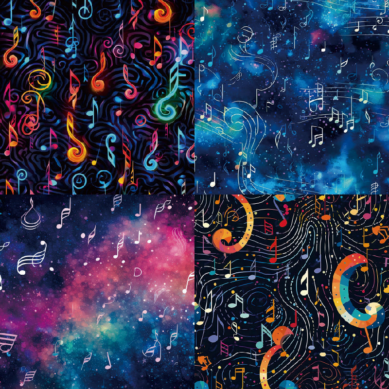 Kokorosa 24PCS 6" Starry Night Melody Scrapbook & Cardstock Paper