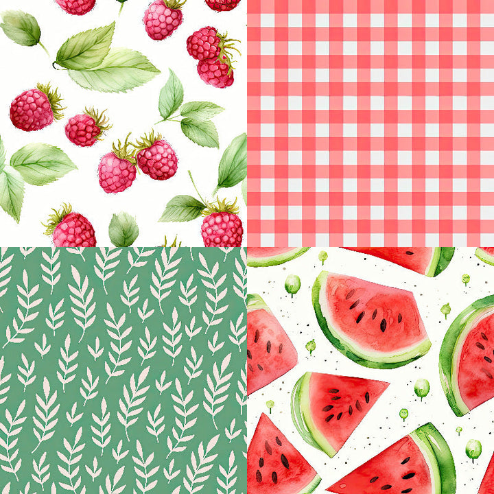 Kokorosa 24PCS 6" Sweet Fruit Scrapbook & Cardstock Paper