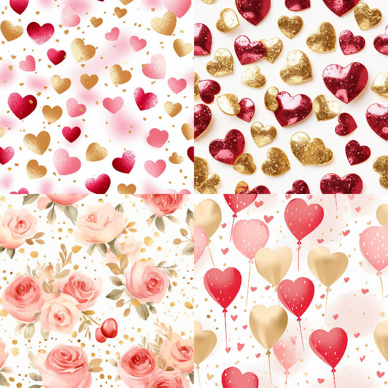 Kokorosa 24PCS 6" Sweet Valentine Day Scrapbook & Cardstock Paper