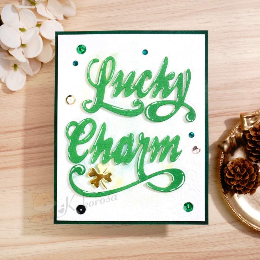 Kokorosa Metal Cutting Dies with 'Lucky Charm' Words