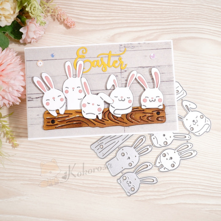 Kokorosa Metal Cutting Dies with 5 Bunnies