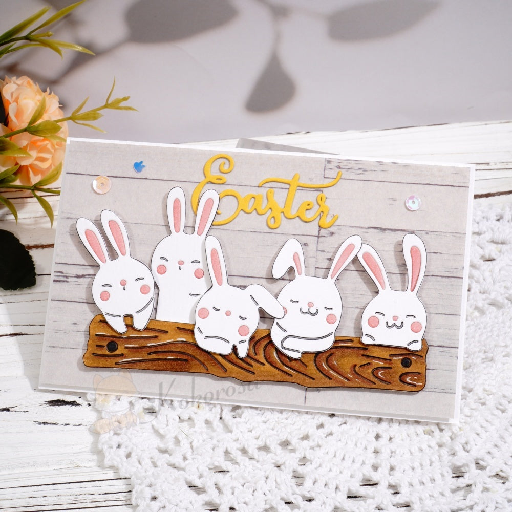 Kokorosa Metal Cutting Dies with 5 Bunnies