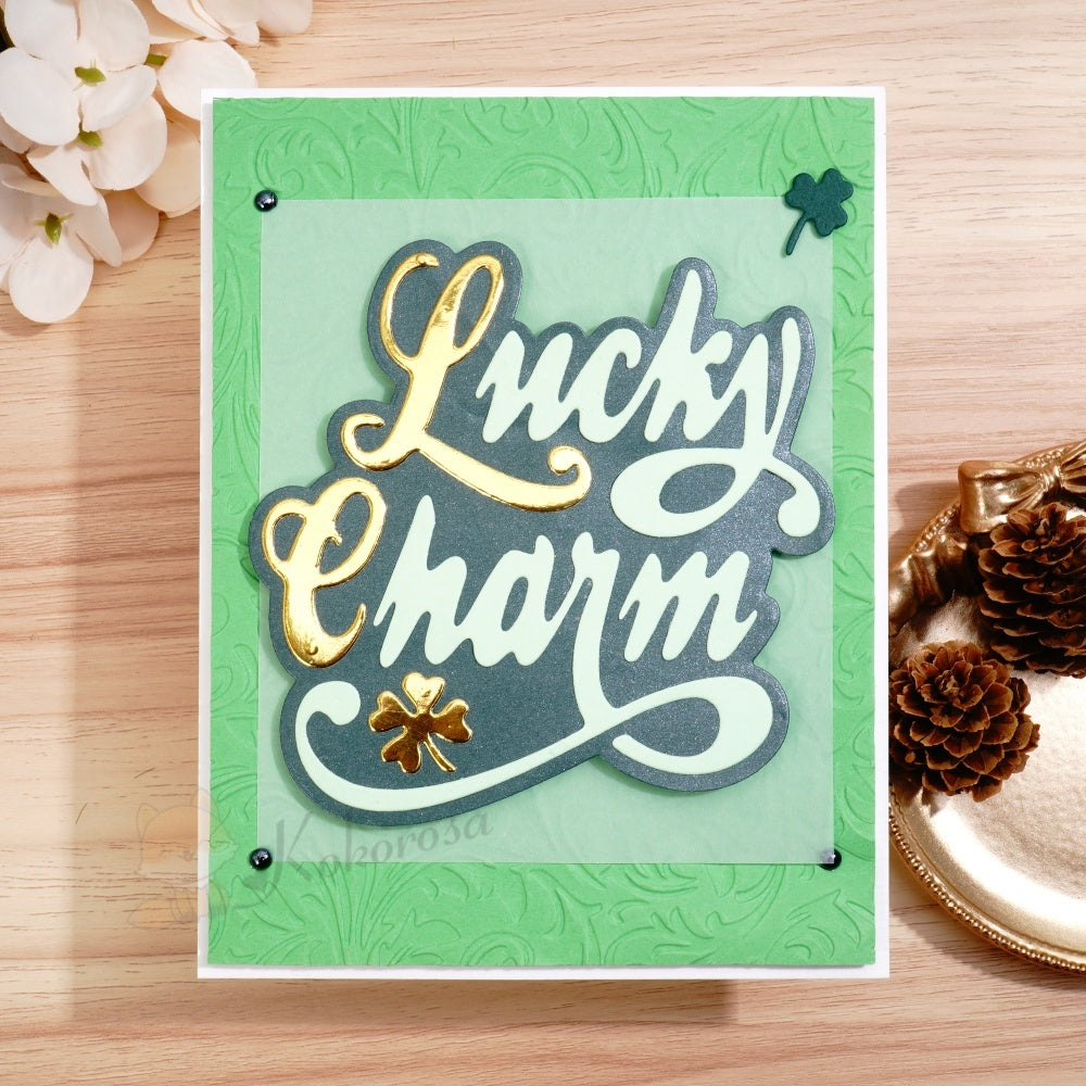 Kokorosa Metal Cutting Dies with 'Lucky Charm' Words