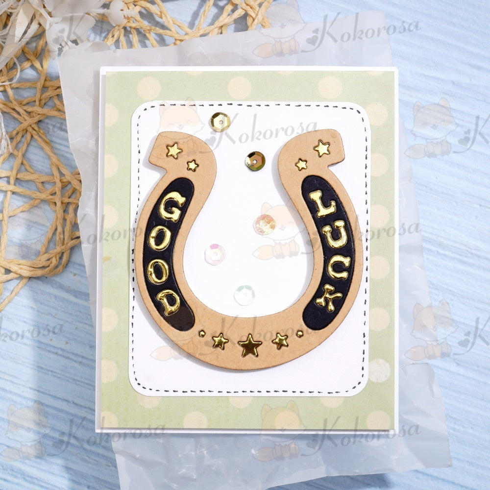 Kokorosa Metal Cutting Dies with Good Luck Horseshoe