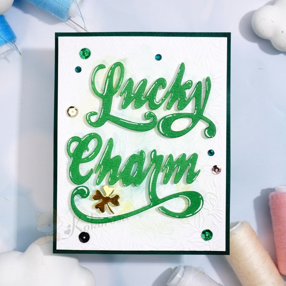 Kokorosa Metal Cutting Dies with 'Lucky Charm' Words