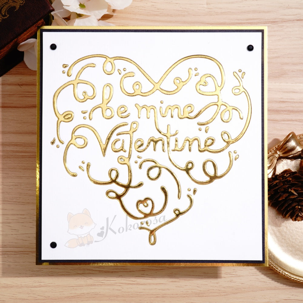 Kokorosa Metal Cutting Dies with 'be mine Valentine' Word