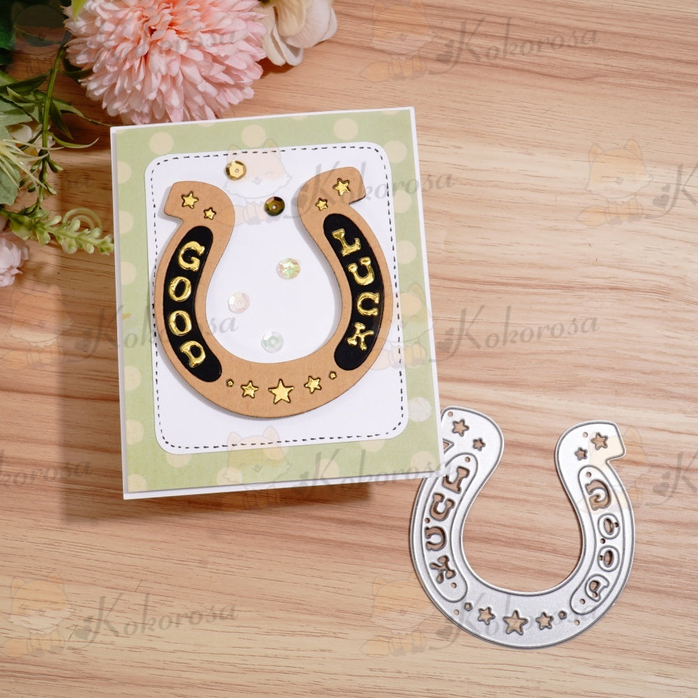 Kokorosa Metal Cutting Dies with Good Luck Horseshoe