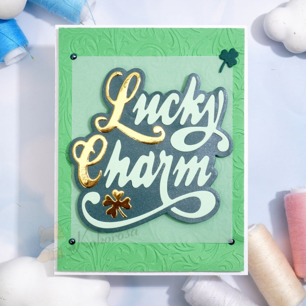 Kokorosa Metal Cutting Dies with 'Lucky Charm' Words