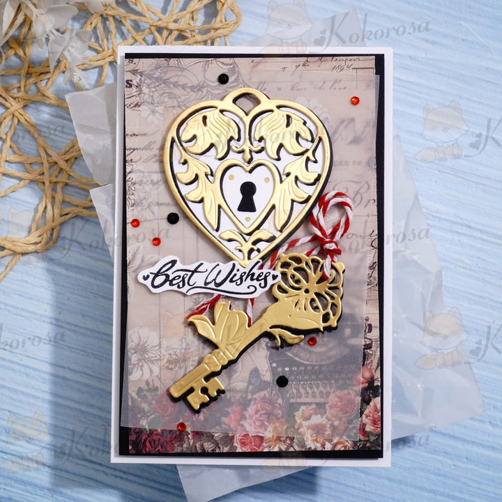 Kokorosa Metal Cutting Dies with Key and Heart Lock