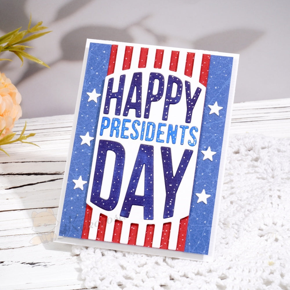 Kokorosa Metal Cutting Dies with Happy Presidents Day