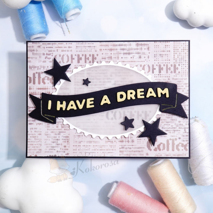 Kokorosa Metal Cutting Dies with ‘I HAVE A DREAM’ Ribbon