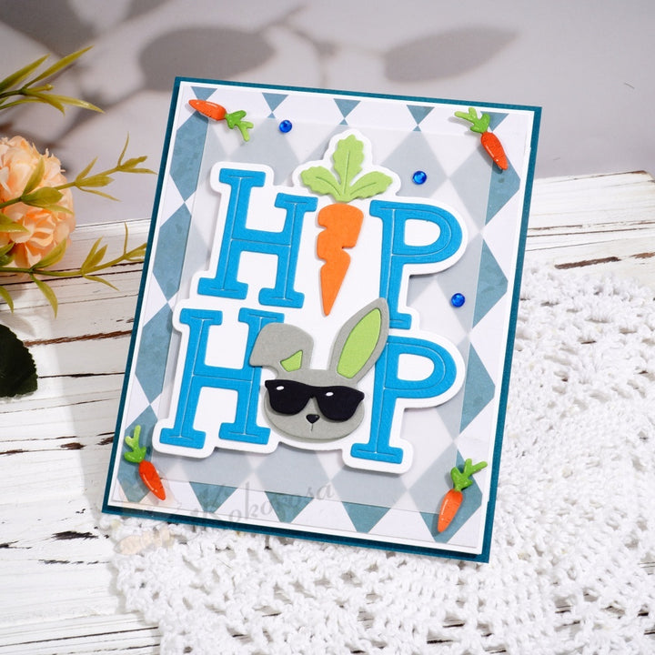 Kokorosa Metal Cutting Dies with HIP HOP and Bunny Carrot