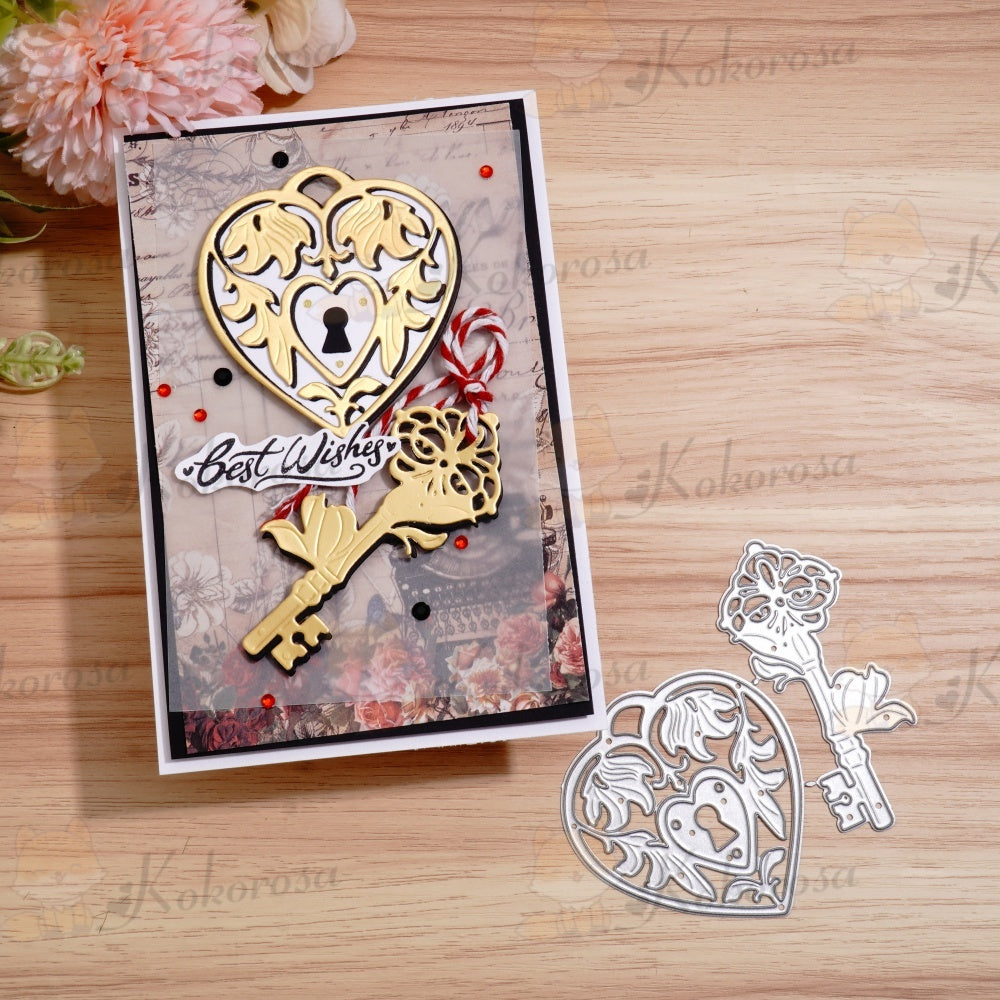 Kokorosa Metal Cutting Dies with Key and Heart Lock