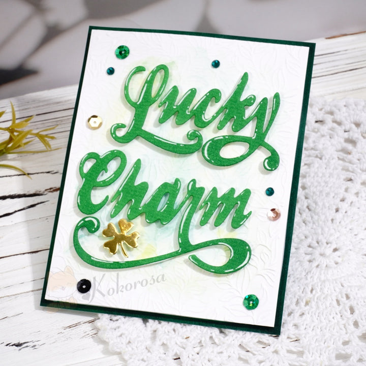 Kokorosa Metal Cutting Dies with 'Lucky Charm' Words