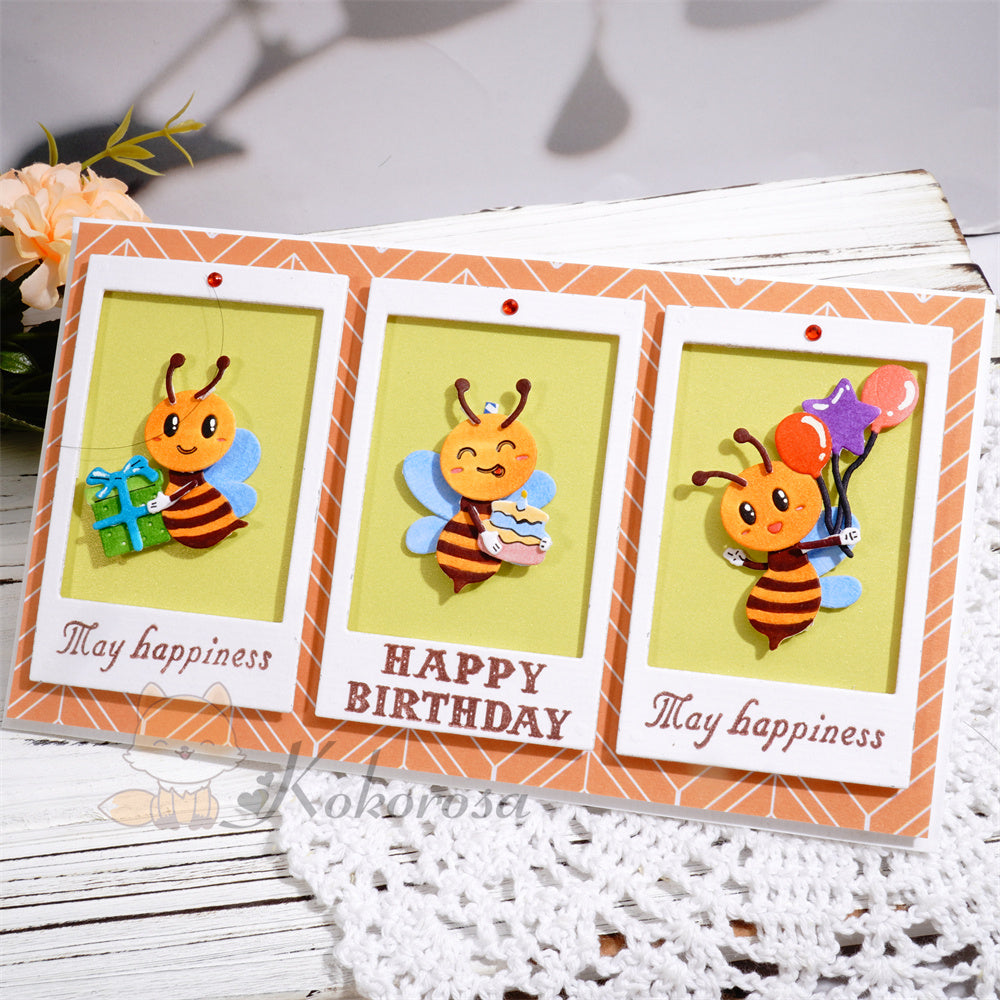 Kokorosa Metal Cutting Dies with 3 Cute Bee