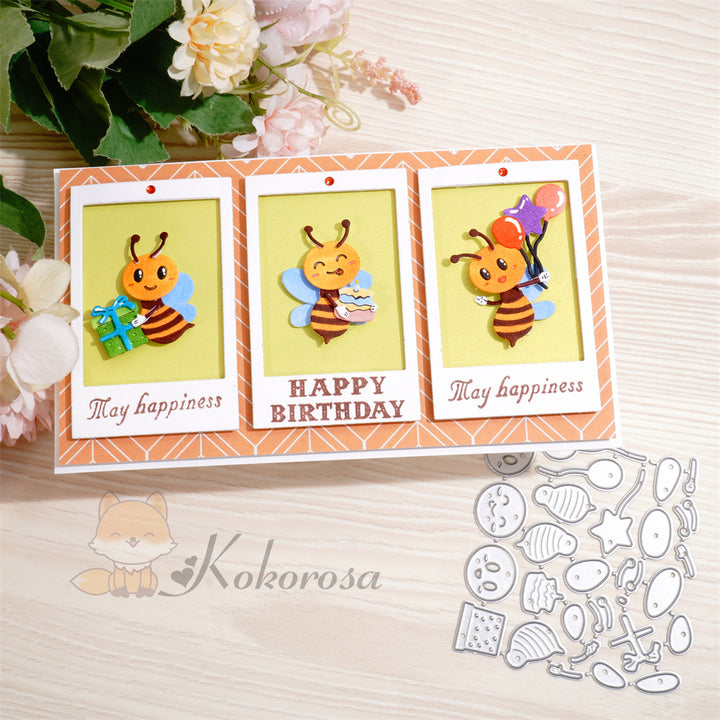 Kokorosa Metal Cutting Dies with 3 Cute Bee