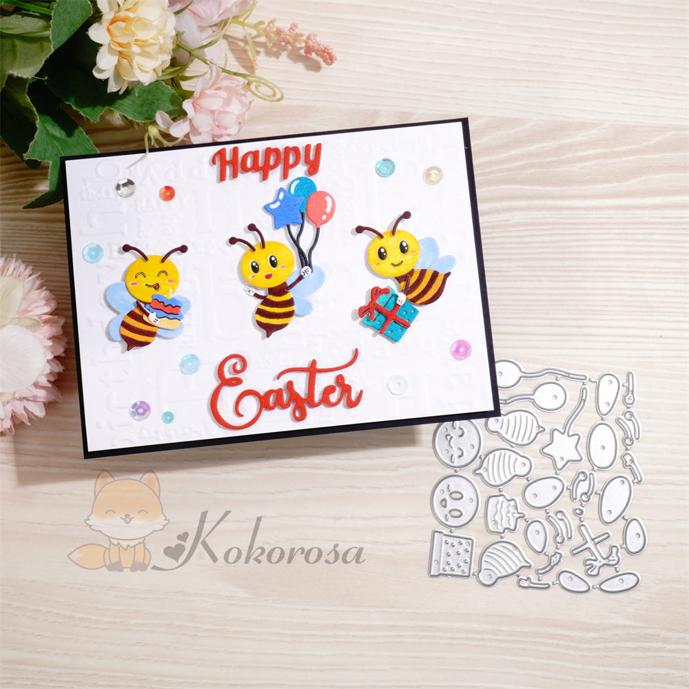 Kokorosa Metal Cutting Dies with 3 Cute Bee