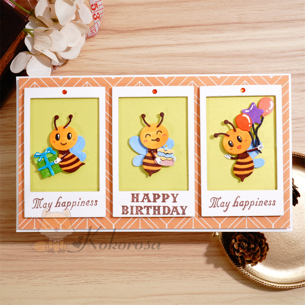 Kokorosa Metal Cutting Dies with 3 Cute Bee