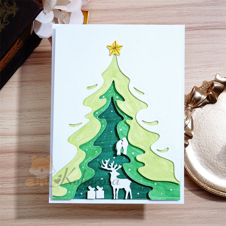 Kokorosa Metal Cutting Dies with 3 Layers Christmas Tree