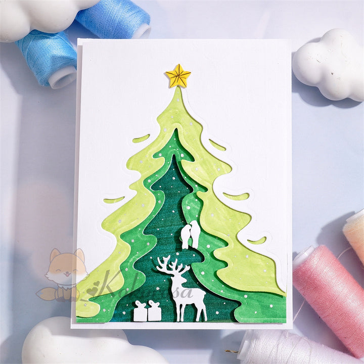 Kokorosa Metal Cutting Dies with 3 Layers Christmas Tree