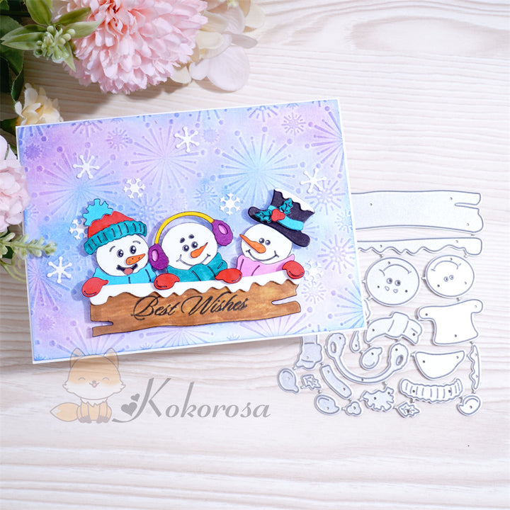 Kokorosa Metal Cutting Dies with 3 Snowman