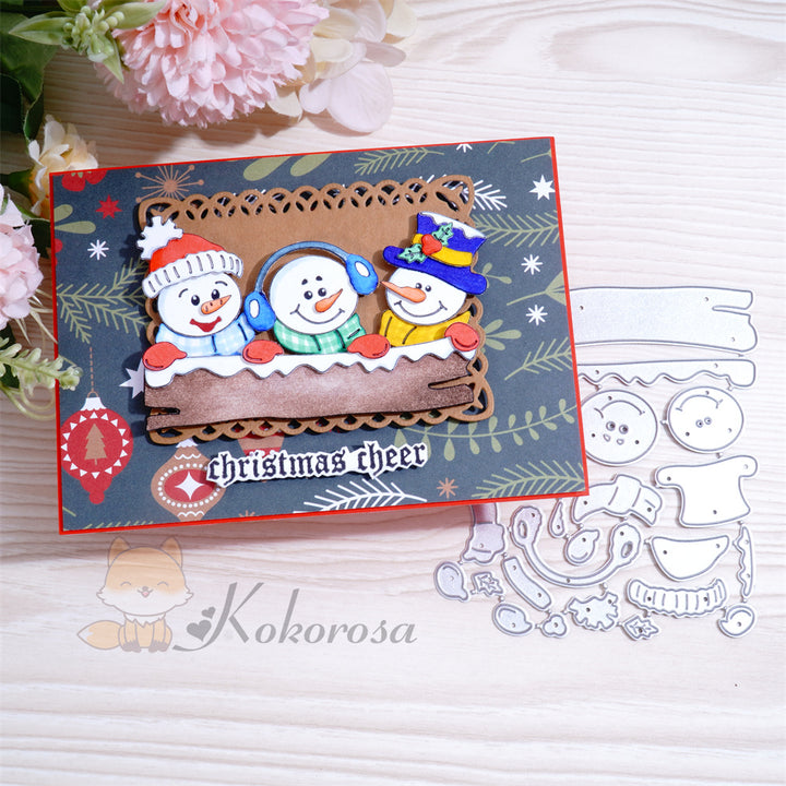 Kokorosa Metal Cutting Dies with 3 Snowman