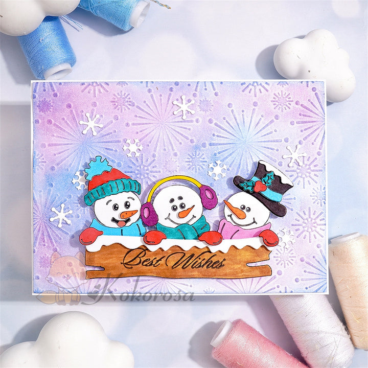 Kokorosa Metal Cutting Dies with 3 Snowman