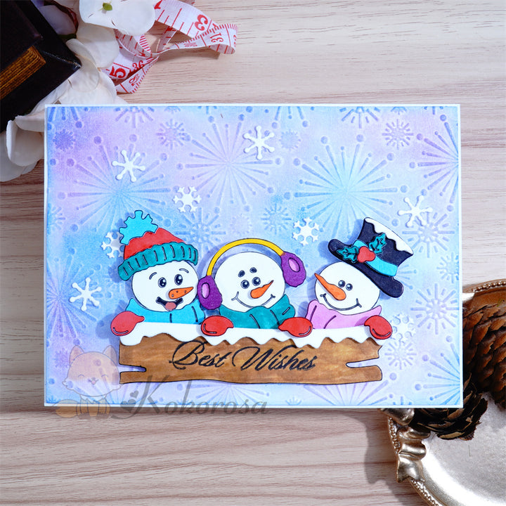 Kokorosa Metal Cutting Dies with 3 Snowman