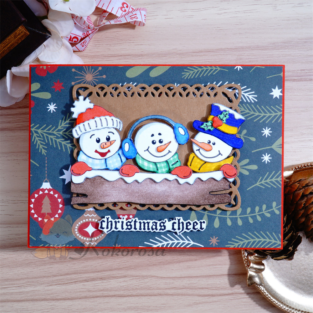 Kokorosa Metal Cutting Dies with 3 Snowman