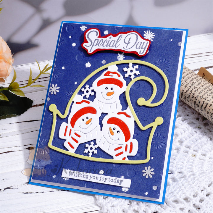 Kokorosa Metal Cutting Dies with Christmas Snowman Elf Hat