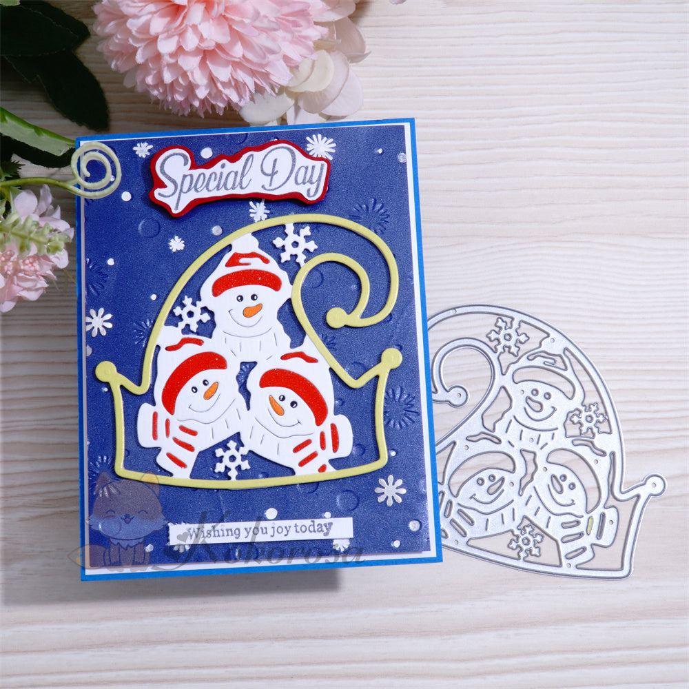 Kokorosa Metal Cutting Dies with Christmas Snowman Elf Hat