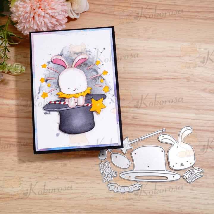 Kokorosa Metal Cutting Dies with Magic Hat and Rabbit