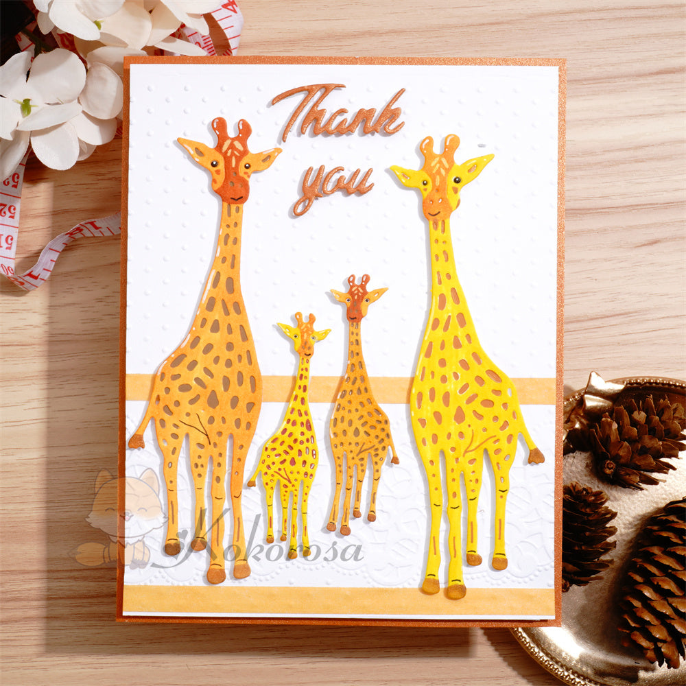 Kokorosa Metal Cutting Dies with 4 Giraffes