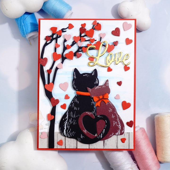 Kokorosa Metal Cutting Dies with Cats under Love Tree