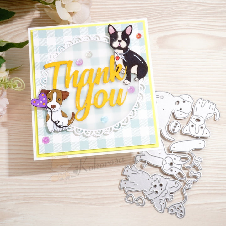 Kokorosa Metal Cutting Dies with Cute Dogs