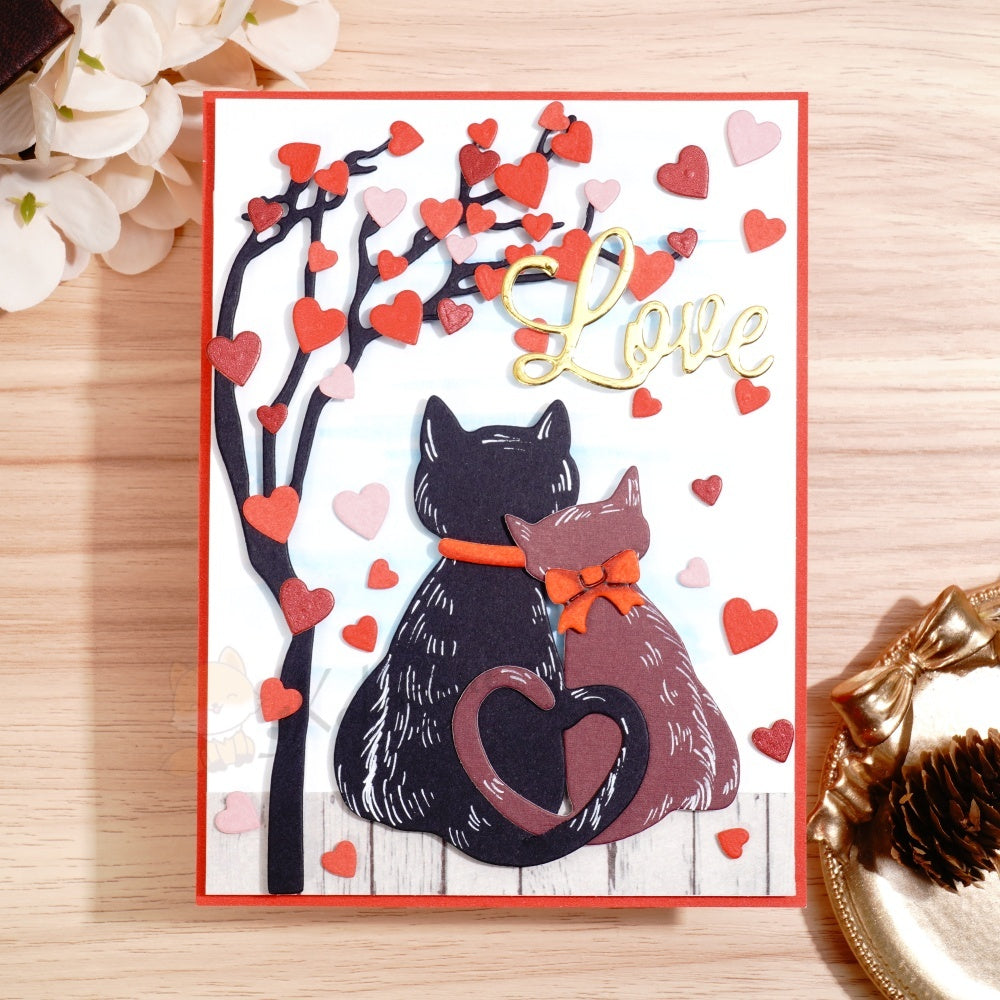 Kokorosa Metal Cutting Dies with Cats under Love Tree