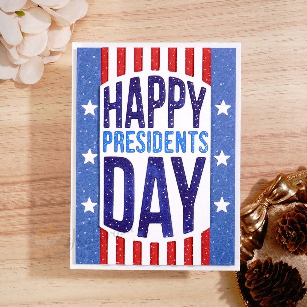 Kokorosa Metal Cutting Dies with Happy Presidents Day