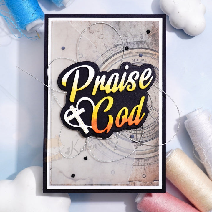 Kokorosa Metal Cutting Dies with 'Praise God' Word