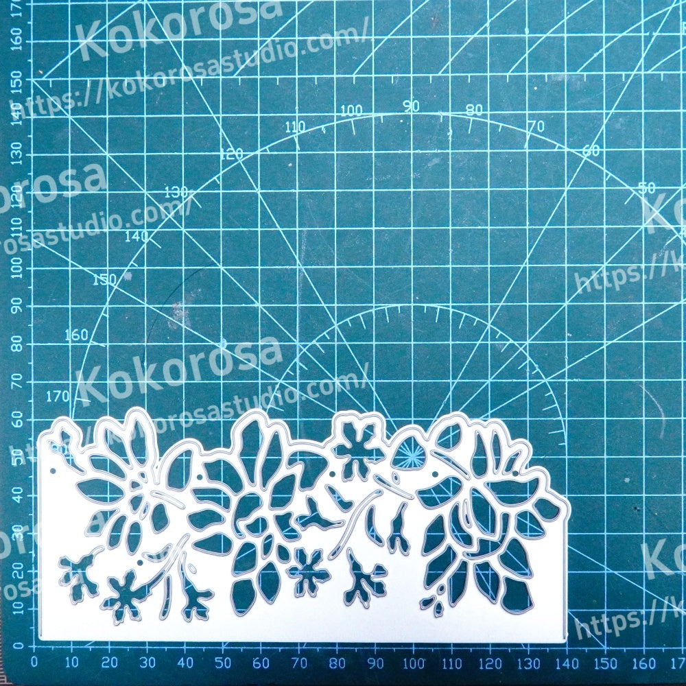 Kokorosa Metal Cutting Dies with Flower Border