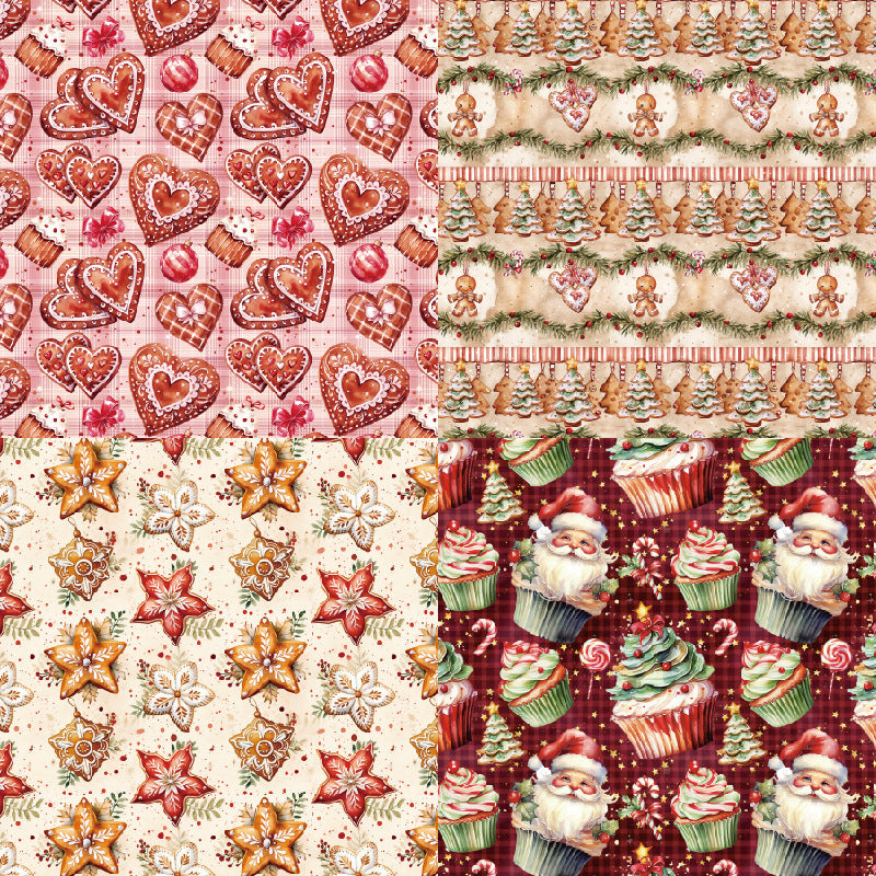 Kokorosa 24PCS 6" Santa's Sweets Scrapbook & Cardstock Paper